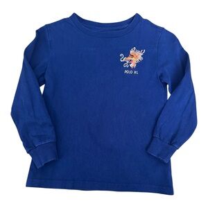 Polo Ralph Lauren Kids Lunar New Year Long Sleeve Shirt Size 5 Blue